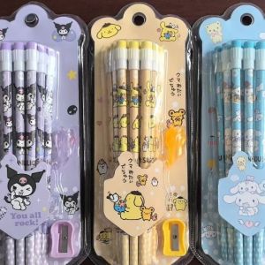 SHUNAICHI popular Sanrio HB boxed pencil student big head writing pen homework pen cute cartoon pencil 12 pcs