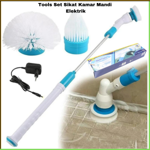 COD TaffHOME Hurricane Spin Scrubber Tools Set Sikat Kamar Mandi Elektrik WQ8111 / Sikat Elektrik Kamar Mandi Otomatis Wc Dan Kamar Mandi elektrik Sikat Kamar Mandi Gagang Panjang
