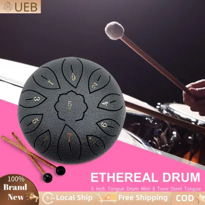 [Ueb Flagship Shop]6 inch 11 Tune Percussion Musical Instrument Steel Tongue Drum for Beginner