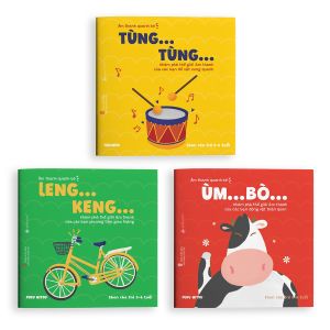 Sách Ehon Âm thanh quanh bé - Bộ 3 cuốn - Dành cho bé từ 0 - 6 tuổi