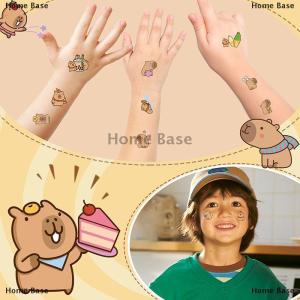 [COD] Home Base 30 tờ capybara Hình Xăm Dán phim hoạt hình trẻ em hình xăm tạm thời trẻ em cậu bé cô gái nghệ thuật động vật hình xăm món quà sinh nhật