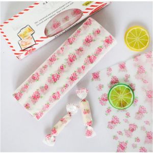 Wax Paper Motif Food Wrapping Kertas Burger Nasi Alas Bento Box/Kertas Bento/ Alas Bento