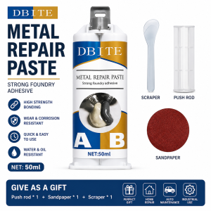 DBITE Metal Repair Paste Waterproof And Heat Resistant For Outdoor Metal Surfaces And Tools. Strong Adhesion High Temperature Resistant Waterproof Corrosion Anti-Oil Chemical Use. 50ml.