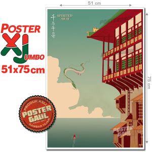 Poster XJumbo SPIRITED AWAY : ARTWORK #XJFJP480 - ukuran 51 x 75 cm