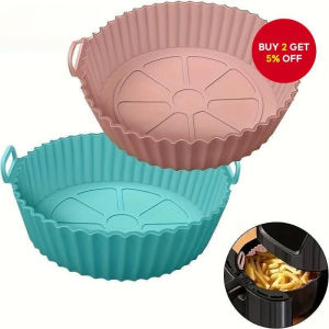Air Fryers Reusable Silicone Air Fryer Liners AirFryer Paper Non Stick Baking Trays for Kitchen Home