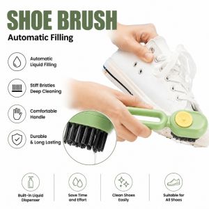Automatic Add Liquid Shoe Brush Soft-bristled Laundry Brush No Damage Clothes Carpet Cleaning Brush
