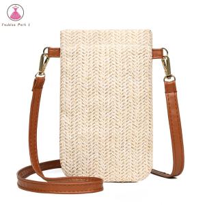 【NEW】Summer Women Mini Straw Crossbody Bags Hand Woven Phone Wallet Female Satchels