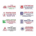 Stempel persegi Perusahaan, logo, nama tandatangan, lunas stample flash stemple praktis, stampel onlineshop. 