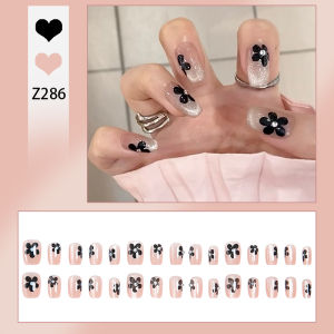 DD286 การออกแบบใหม่ เล็บปลอม ประดับเพชร เล็บปลอมเจลแท้ เล็บปลอมสำเร็จ การออกแบบกันน้ำ กล่องละ 24 ชิ้น