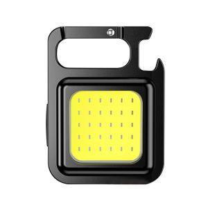 Mini flashlight rechargeable Glare COB Keychain Light USB Charging Emergency Lamps LED Work Light
