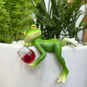Contemporary Resin Small Frog Planter Creative Handmade for Outdoor Balcony Garden Decoration Various Room Types Christmas Spring Summer Fall Winter
