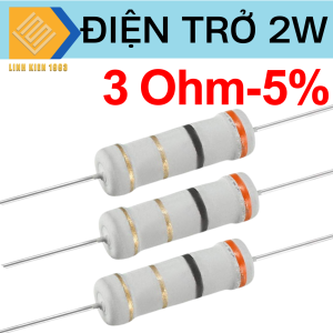 (5 con) - Điện Trở 3 Ohm 2W 5% 4 Vòng Màu