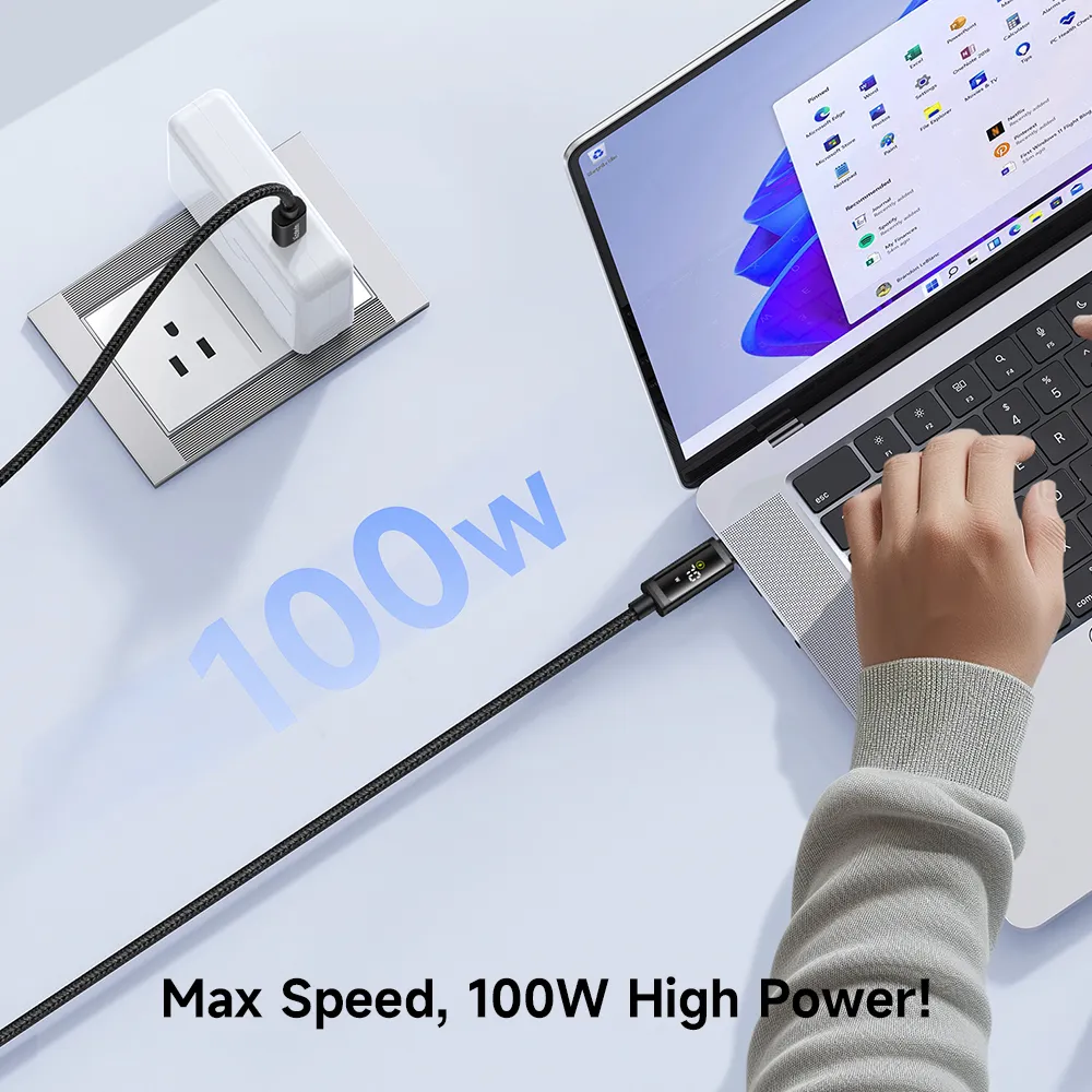 Mcdodo CA-8000 Type-C to Type-C Digital Display 100W PD Fast Charging Cable 1.2m description image 3