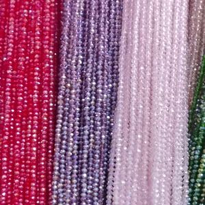 BATU KRISTAL CEKO UKURAN 4 MM KUALITAS AAA ANEKA WARNA PER RENTENG ATAU PER STRING