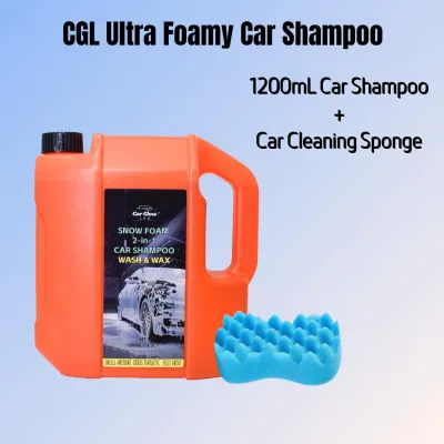 CGL Car Wash Shampoo [1.2L] Ultimate Nano Car Wash Foam Nano Snow Wash Shampoo For Car Wash Wax Sabun Kereta Cuci 2 in 1 Snow Foam Shampoo Car Wash Liquid Soap