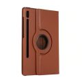 [SG] Case for Samsung Galaxy Tab S10 FE+ S10+ S10 Plus S9 FE Plus S9+ S8+ S8+ S7 FE S7+ 12.4 13.1 inch / Tab S10 Ultra S9 Ultra 14.6 / Tab S10 FE S9 FE 10.9 / Tab S9 S8 S7 11 inch - 360 Degree Rotating Swivel Leather Magnetic Smart Cover Casing. 