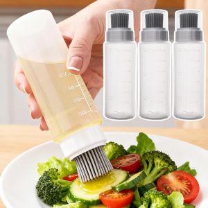 Kitchen Silicone Brush Oil Bottle Seasoning Bottle Portable Food Grade Outdoor BBQ Squeeze Bottle Kitchen Tools