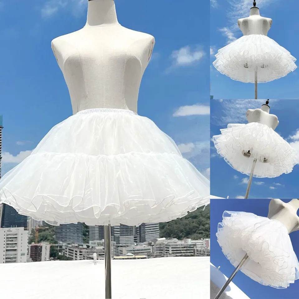 NEW TUTU Skirt Tulle Women Dance Party Ballet Fancy Dress Petticoat 2  Layers Costume Black White