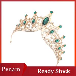 [PAM] Vintage Luxury Shiny Crown Princess Tiara Bridal Tiara Rhinestone Crown For Women Girls Wedding Hair Accessories Bride Crown