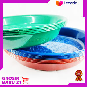 12 Pcs Nampan Bulat Tradisional / Tampah Plastik / Wadah Serbaguna
