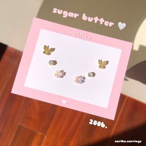 earika.earrings - sugar butter set เซ็ตต่างหูก้านเงินแท้ คนแพ้ง่ายใส่ได้