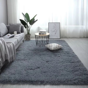 Nicole [Custom Size] 200X300CM Large Size White Plush Carpet Thickened Super Soft Fluffy Rug Non-slip Floor Mat Carpet for Living Room Bedroom Balcony 卧室客厅地板地毯