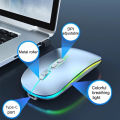 Dual Mode Bluetooth 2.4G Wireless Mouse One-Click Desktop Function Type-C Rechargeable Silent Backlight Mice for Laptop PC Computer. 