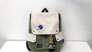 2024 Retro backpack for junior high school students high school students and college students large-capacity casual travel backpack in European and American retro style