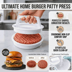 Round Hamburger Patty Press Kitchen Burger Meat Pie Burger Mould Hamburger Patty Maker Manual Grill Press DIY Cooking Tool