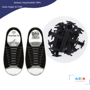SOBU Tali Sepatu Lazy Lace No Tie Shoelaces 16 PCS - N026 - Black