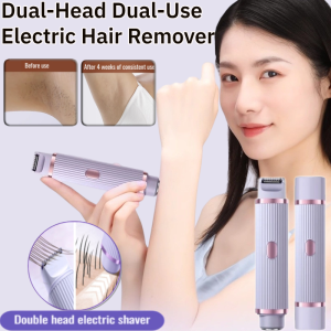 Dual-Head Dual-Use Electric Hair Remover Wet Dry Painless Shaer Machine Hair Remoer Painless Body Hair Trimmer