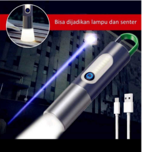 Lampu Senter LED TELESCOPIC ZOOM 750 Lumens Jarak Jauh Anti Air Cas USB Rechargeable