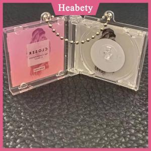 Heabety Mini NFC chức năng đĩa CD trường hợp móc chìa khóa ngoại vi kỷ niệm Album Key chủ cho DIY Ba lô mặt dây chuyền