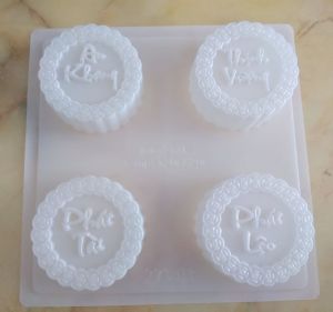 VỈ 4 KHUÔN LÀM RAU CÂU TRUNG THU 250 -300 GRAM HÌNH CHỮ AN KHANG THỊNH VƯỢNG. PHÁT TÀI PHÁT LỘC  - CÓ BÁN TỪNG CHỮ RIÊNG LẺ