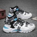 [READY STOCK]. kasut sport lelaki kasut jalan lelaki jogging lelaki sneakers casual Spring tinggi untuk membantu sukan kasut pasang lama versi Korea trend kasut lelaki penambahan tinggi kasut pelajar kasut kanvas kasut putih. 