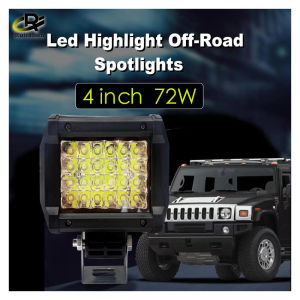 4inch 72W Car Working Light Roof Spotlight Off-road LED Work Light Lamp Car Front Bumper Headlight Bar Fog Light 4 4 Trucks