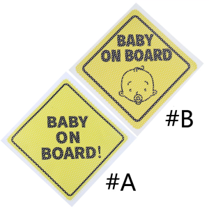 Pack of 2 Baby on Boards Signs Adhesive Stickers Baby on Boards Decals Easy to Apply forHigh Visibility at Night
