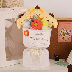 LL Rabbit Bouquet Free Light Paper Bag Wish Card Ear Rose Flower Gift Girlfriend Child Sejambak Percuma Lampu Beg Kertas Kad Ucapan 花束免费轻纸袋心愿卡