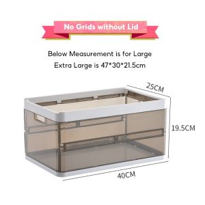 Foldable Stackable Clothes Organizer Pants Bag Storage Drawer w/Grids for Wardrobe Cabinet