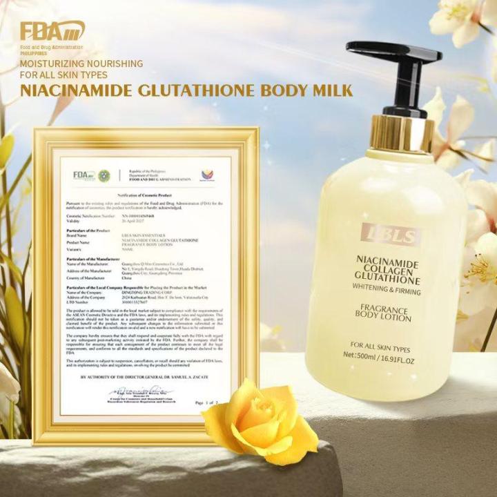 FDA Approved] LBLS NIACINAMIDE COLLAGENC GLUTATHIONE WHITENING & FIRMING  FRAGRANCE BODY LOTION 500ML Fda Approved Whitening Lotion Moisturizing Gel  Body Lotion Buy 1 Take 1 Body Lotion - Lazada
