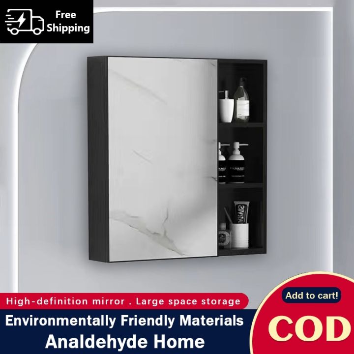 FIDEDI Mirror cabinet space aluminum bathroom mirror cabinet toilet ...