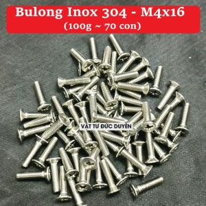 Bulong đầu bằng INOX 304 - M4x16 (100g/ 30 con)