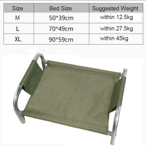 HATELI Elevated Dog Bed Raised Outdoor Dog Cot for Small Medium Large Dogs Easy Installation Frame with Washable Cooling Breathable Cloth Anti-Slip Feet Indoor Cat Camping Bed