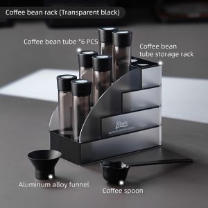 BINCOO Coffee Bean Canisters Storage Jar Bottles with Holder One Way Venting Valve Coffee Accessories