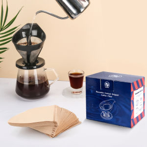 【i Cafilas】[DG01] Reusable Single-Cup Pour Over Coffee Brewer Coffee Dripper for 2-4 Cups with V60 Disposible Paper Filter