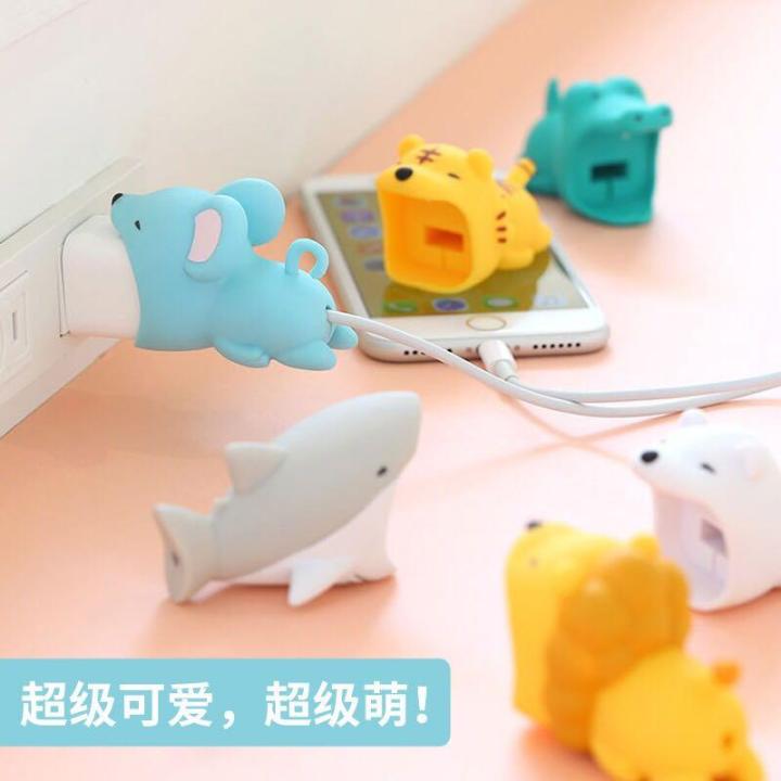 Sentexin Cute Animals Usb Charger Cable Bite Protector for Iphone