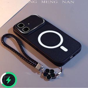 Suitable For Infinix SMART 10 New Lychee Patterned Leather 3D Magnetic Suction Ring+Hand Rope Anti Fall Shell