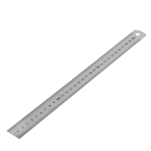 30CM 12" Steel Stainless Pocket Pouch Metric Metal Ruler Measurement Double Sided