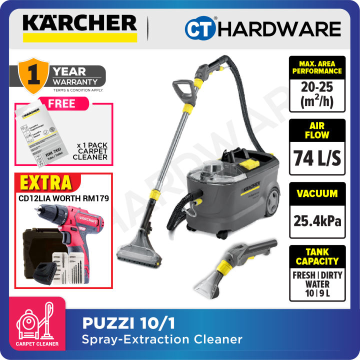 KARCHER PUZZI 10/1 PROFESSIONAL SPRAY EXTRACTION CARPET CLEANER 1250W ...