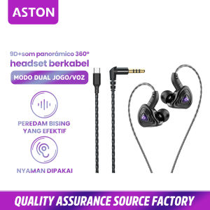 【ASTON】Headset Gaming Musik In Ear 3.5mm Bass Noise Cancelling with Mic Sport Earphone Wired